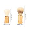 SAFIGLE 2pcs Handle Shaving Brush Durable Salon Shave Brush for Father Day Men for Home and Travel Use view 2