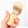 SAFIGLE 2pcs Handle Shaving Brush Durable Salon Shave Brush for Father Day Men for Home and Travel Use view 4