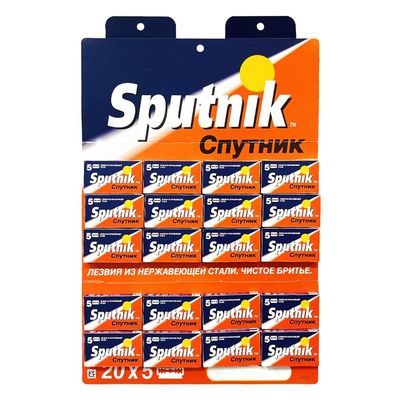Sputnik Cnythnk Double Edge Blades, 100 Count, 20 Tucks of 5 Blades, Compatible with all Standard Safety Razor Handles