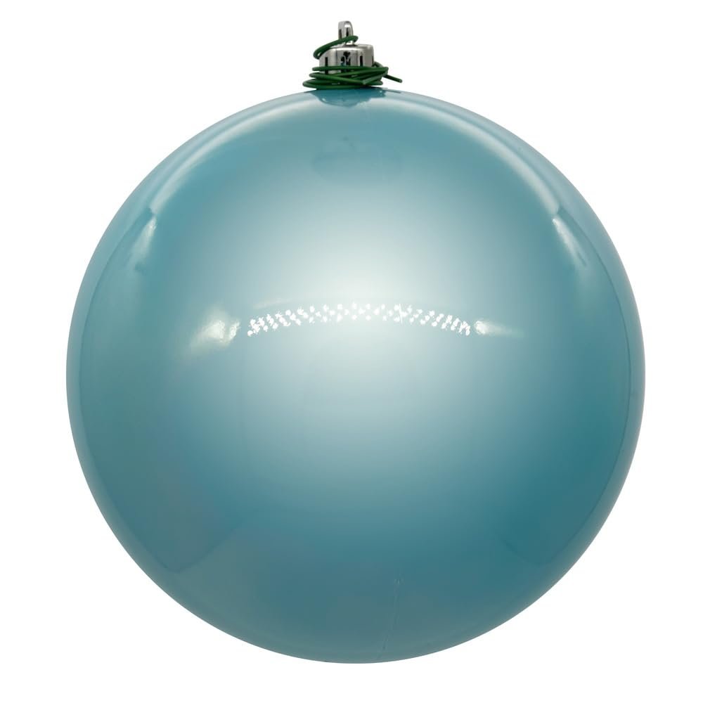 4 in. UV Drill Pearl Ball Baby Blue - 6 Per Bag
