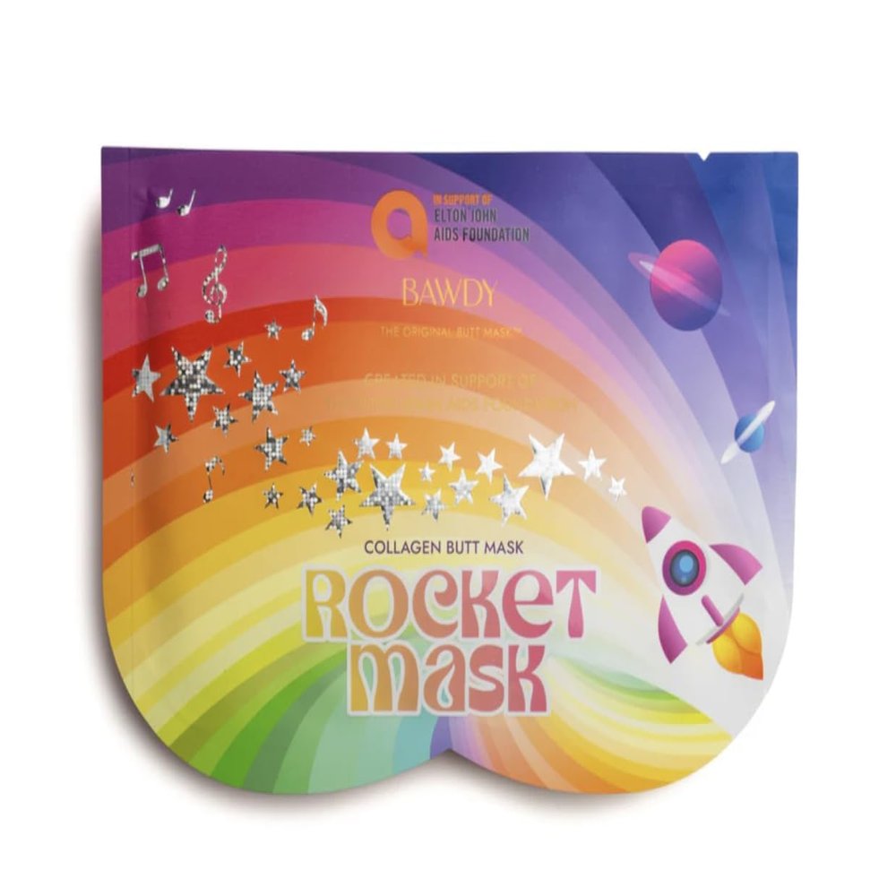 BAWDY Rocket Mask - Collagen-Infused - Firming, Brightening & Hydrating Sheet Mask - Aid Collagen Production & Leave Skin Looking Plump & Toned (1 Mask - Single Use)