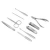 9pcs Double Layer Manicure Set, Stainless Steel Multifunction Nail Clippers Pedicure Kit, Safe and Durably ABS Material, Storage Box view 2