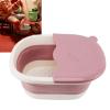 Collapsible Foot Bath Basin for Kids Foot Soak Tub with Massage Acupoint Multifunction Collapsible Feeting Soak Tub (Roseate) view 3