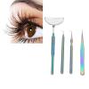 4PCS Eyelash Extension Tweezers Mirror Set, Stainless Steel Tools with Rotatable Slip Handles, HD Fog Mirror, Detachable for Eyelash Artists (Multicolor) view 2