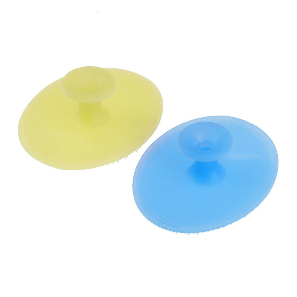 Beaupretty 2pcs Silicone Facial Cleansing Brush Scalp Scrubber Pore Scrubbing Brush Non-Slip Handle Gentle for Sensitive Skin