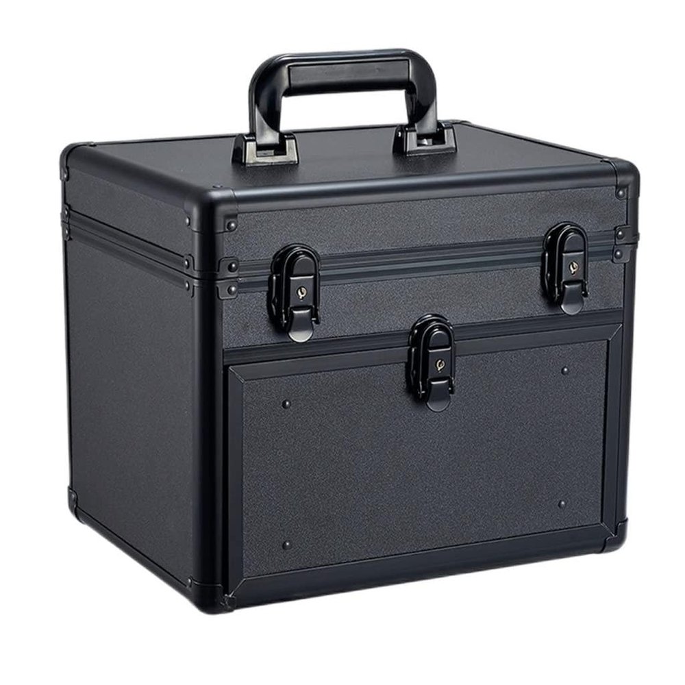CGTENBS Portable Shoulder Strap Portable Travel Cosmetic Case Home Multi-layer Nail Art Tattoo Tool Storage Box(32 * 25 * 29cm)