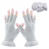 MIG4U 3 Pairs Fingerless Moisturizing Gloves, Half Finger Touchscreen Beauty Glove for SPA, Eczema, Dry Hands, Skin Treatment, Summer Sun UV Protection (L/XL, Gray-3pairs) view 1