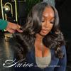 AUROO #F2/4 Chocolate Brown Highlighted Body Wave Bundles with 13x4 HD Lace Frontal Human Hair, 12A Ombre Colored Dark Brown 3 Bundles and Frontal Ear To Ear Free Part Wavy Weaves Sew In 12 14 16+10 view 2