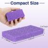 RAQEHO 20 Small Pumice Stone for Feet - 3.6 X 1.8 X 0.47 Inch Purple Foot Pumice Stone Foot Filer Pedicura Scrubber for Callus Removal Foot Care Spa Productos for Dark Elbows Hard Skin Exfoliating view 2