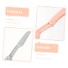 Healvian Portable Foldable Eyebrow Trimmer Knife Set 6pcs Women's Facial Razor Kit Compact Grooming Tool for Eyebrow Shaping and Hair Removal Random Color view 4