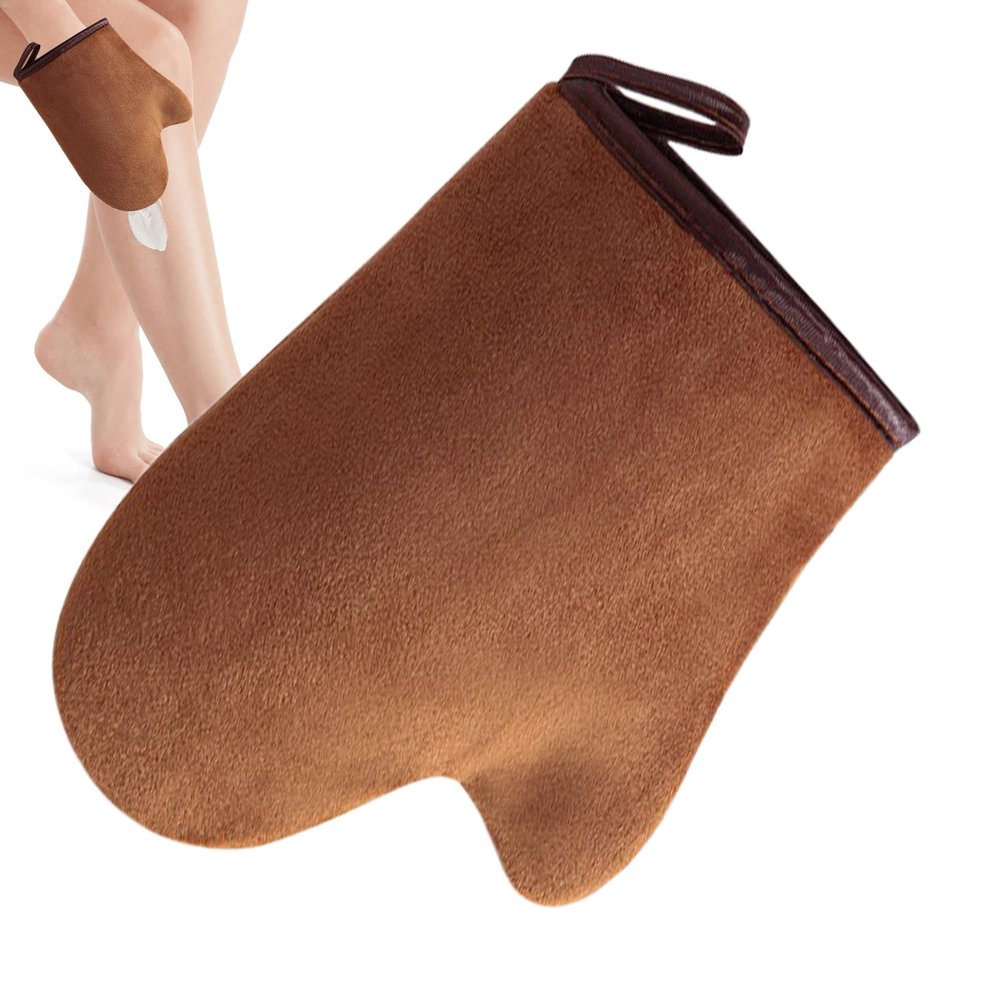 2pcs Tanning Mitt, Velvet Tanning Glove, Reusable Fake Tan Mitt, Washable Self-Tan Lotion Applicator For Body