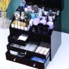 4-Layer Desktop Makeup Organizer with Drawers, Acrylic Cosmetic Storage Box for Skin Care & Beauty, Large Capacity Dressing Table Organizer view 4