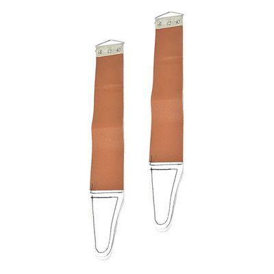 SHERCHPRY Dual-Sided Stainless Steel Razor Honing 2pcs Genuine Leather Shaving Tool for Home Use and Barber Shops Suitable for Straight Razor Honing Random Color