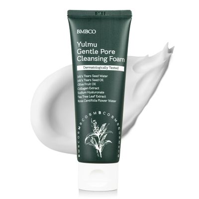 BMBCO Gentle Pore Cleansing Foam for Sensitive Skin  Yulmu Vegan Face Wash with Natural Surfactants & Hydrating Formula, 120g