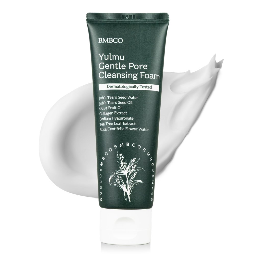 BMBCO Gentle Pore Cleansing Foam for Sensitive Skin  Yulmu Vegan Face Wash with Natural Surfactants & Hydrating Formula, 120g