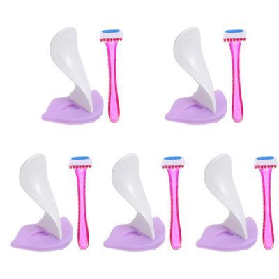 FRCOLOR 5sets Women Hair Shaving Tool Precision Trimmer Stencil for Bikini Area and Easy to Use Hair Removal Shaver for Beginners and