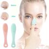 2Pcs Green and Pink Silicone Face Cleaner Blackhead Remover Brush Cleanser Nose Pore Finger Scruber Tool for Gently and Effectively Cleaning Facial Skin Cleaner Massage view 4