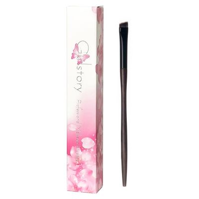 F14 Hand Crafted Makeup Brushes Soft Synthetic Fiber Angled Eyebrow Eyeliner Brush Ebony Wood Handle Professional Make Up Brushes