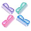 CALLARON 4pcs Plastic Handle Grip Horn Brush Nail Cleaning Tool Double-sided Nail Fingernail Brush Cleaner for Men Women view 1