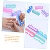 CALLARON 4pcs Plastic Handle Grip Horn Brush Nail Cleaning Tool Double-sided Nail Fingernail Brush Cleaner for Men Women view 3