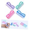 CALLARON 4pcs Plastic Handle Grip Horn Brush Nail Cleaning Tool Double-sided Nail Fingernail Brush Cleaner for Men Women view 4
