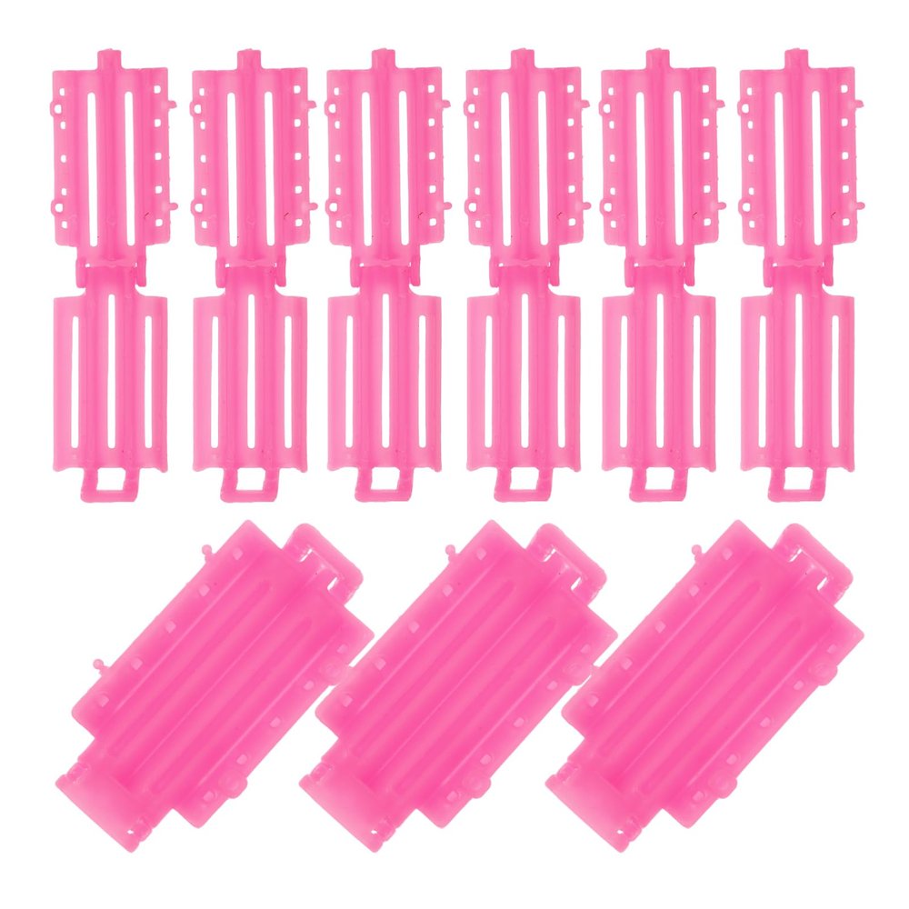 Mikinona Jumbo Perm Rods Set 12 Large Plastic Hair Curlers for Women Flexible Curling Sticks for Short to Medium Hair for Home Hairstyling and Salon Use