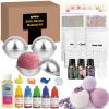 JUYRLE Bath Bomb Making Kit- 79Pcs DIY Bath Bomb Kit for Aldult, Kids, Make Your Own Shower Bombs, Spa Craft Kits with Bath Bomb Press, Molds, Bath & Bathing Making Supplies Gifts for Mom Women view 2