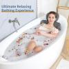 Bath Cushion, Full Body Bathtub Pillow with 160 Suction Cups, Bath Mat for Head and Neck Support, with Laundry Bag (Dark Gray, 56" x 16") view 2