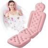 Bath Cushion, Full Body Bathtub Pillow with 160 Suction Cups, Bath Mat for Head and Neck Support, with Laundry Bag (Light Pink, 56.2" x 16.2") view 1