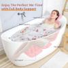 Bath Cushion, Full Body Bathtub Pillow with 160 Suction Cups, Bath Mat for Head and Neck Support, with Laundry Bag (Light Pink, 56.2" x 16.2") view 3