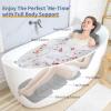 Bath Cushion, Full Body Bathtub Pillow with 160 Suction Cups, Bath Mat for Head and Neck Support, with Laundry Bag (Dark Gray, 60" x 16") view 3