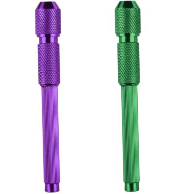 2 Pcs Empty Tattoo Markers Tattoo Pen Shells for Stencil Pen Outline Supply,Safe for Skin, Precision Design (Green Purple)