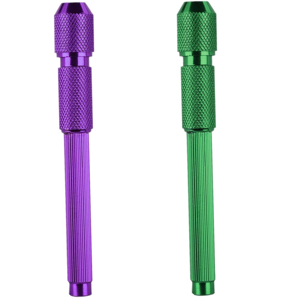 2 Pcs Empty Tattoo Markers Tattoo Pen Shells for Stencil Pen Outline Supply,Safe for Skin, Precision Design (Green Purple)