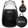 Sun Black Spray Tan Tent Pop Up Portable Professional Self Tanning Booth with Carry Bag Waterproof Floor and Extraction Fan Opening, Lightweight & Durable & Leak-Proof Easy Clean for Home & Salon view 1