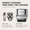 Aberlite Touch 2 Foil Head Shaver for Bald Men - Finishing Foil Shaver for Bald Head & Face, 0.05mm Ultra-Thin Foils for Razor-Smooth Results, Ergonomic Multi-Grip, Waterproof, USB-C Charging (Silver) view 4