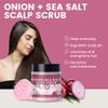 Wenrny Onion Sea Salt Scalp Scrub,2-in-1 Onion Scalp Exfoliator Scrub Shampoo with Massager Brush--Deep Cleansing,Moisturizing,Itchy Scalp Treatment and Strengthens Hair Roots,100g/3.3 Oz view 2