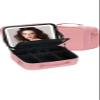 Professional Makeup Case with LED Mirror, Pink or black Travel Cosmetic Organizer Bag, Multi-Layer Storage view 1