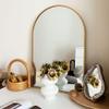 24x36 Inch Black Metal Framed Arched Bathrrom Mirror for Wall.(W2203134097) (Gold + Aluminum + MDF + Mirror + MDF+Glass) view 1