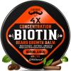 Biotin Beard Growth Balm for Men  Conditioning Balm with Castor, Shea & Jojoba Oils to Condition, Soften & Thicken Facial Hair  Non-Greasy, Sandalwood Scent  2 oz Grooming Kit view 1