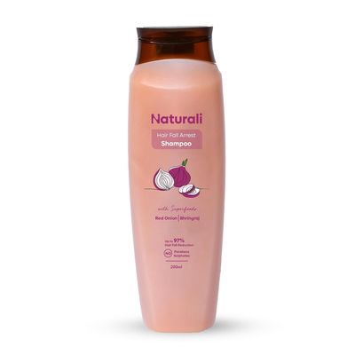 Hairfall Arrest Shampoo with Red Onion & Bhringraj | Controls Hairfall | Paraben and Sulphate Free | Hairfall Shampoo for Men & Women | 200 ml