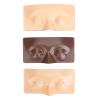 3PCS Silicone 3D Eye Makeup Practice Boards for Beginners, Closed Eyes, Reusable and to Cleanse, for Improving Makeup Skills, Available in White Yellow Black view 1