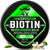 Biotin Beard Growth Balm for Men  Conditioning & Thickening Balm with Castor, Shea & Jojoba Oils  Non-Greasy, Softens & Nourishes for Fuller, Thicker Facial Hair  Vanilla Scent  2 oz view 1