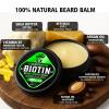 Biotin Beard Growth Balm for Men  Conditioning & Thickening Balm with Castor, Shea & Jojoba Oils  Non-Greasy, Softens & Nourishes for Fuller, Thicker Facial Hair  Vanilla Scent  2 oz view 2