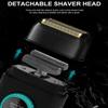 Men's Shaver, Professional Beard Trimmer Rechargeable Trimmer 9000 RPM Razor Digital Display Shaver For Man(Red) view 3