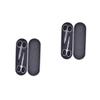 Beaupretty 4pcs Stainless Steel Eyebrow Scissors for Makeup Nose Hair Trimming Tipped Design for Safe Grooming Includes Precision Eyebrow Scissors and Trimmer Black view 1
