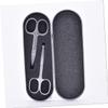 Beaupretty 4pcs Stainless Steel Eyebrow Scissors for Makeup Nose Hair Trimming Tipped Design for Safe Grooming Includes Precision Eyebrow Scissors and Trimmer Black view 3