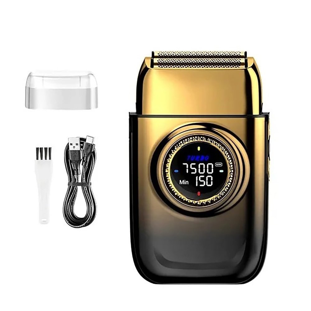 Men's Shaver, Professional Reciprocating Shaver Turbo High Speed Electric Foil Razor USB Charge Men Bald Head Shave Trimmer