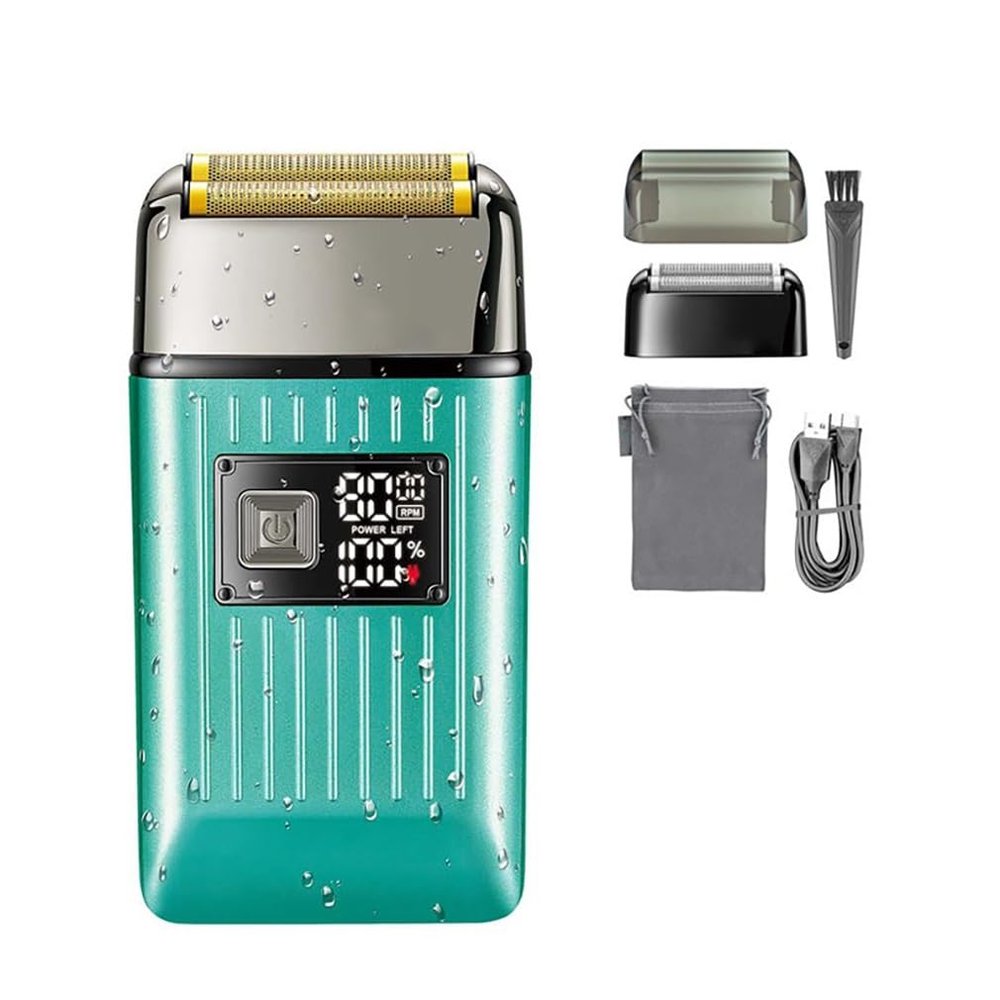 Men's Shaver, Men's Razor IPX6 Body Wash Professional Intelligent Digital Display Multi-functional Shaving Sculpting Hair Trimmer(Onecolor)