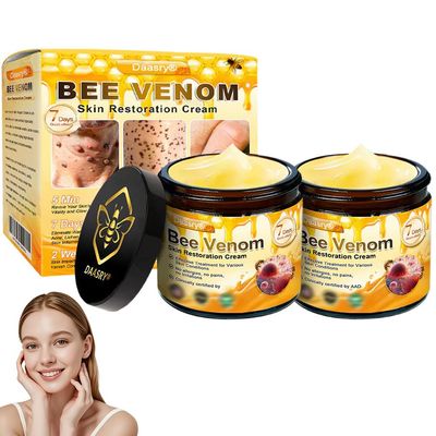 Bee Venom Skin Treatment Cream, Advanced Firming & Wrinkle-Reducing cream, Bee Venom Skin Restoration Cream, Natural Serum Suitable for All Skin Types (2 Pack)