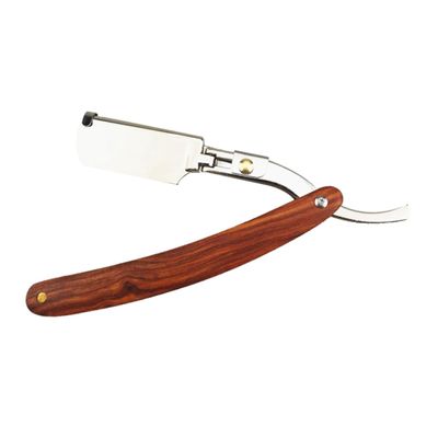 minkissy Wooden Handle Double-Sided Razor for Men Metal Shaving Razor Vintage for Hair Shaping Suitable for Home Use